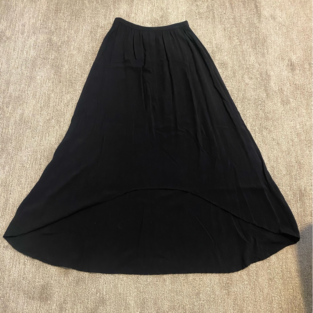 Sleek High-Low Black Skirt